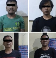 Empat Pria Ngandang di Polres Madiun