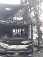 Perjalanan Jakarta Sumenep, Bus Karina Terbakar di Pamekasan