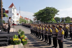 Polrestabes Surabaya Geser Pasukan Pengamanan TPS Pemilu 2024