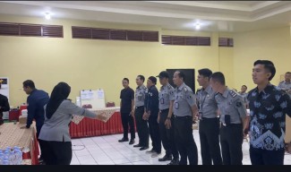 Lapas Surabaya Gelar Simulasi Pemilu Bagi Petugas KPPS