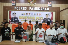 Pasutri di Pamekasan pelaku Curi Motor dan Penadah Diamankan Polisi