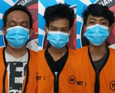 Polrestabes Surabaya Tangkap Tiga Kurir Sabu dan Ekstasi Antar Kota