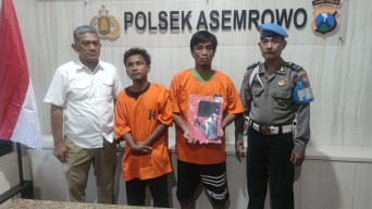 Maling Beraksi di Tambak Mayor Dihajar Warga, Keduanya di Polsek Asemrowo