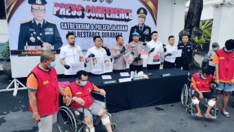 Jatanras Polrestabes Surabaya Bekuk Begal Sopir Online, Dua Ditembak Kaki