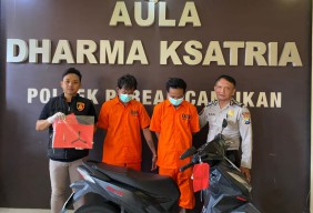 Beraksi di Toko Listrik Jagalan, Kelompok Curi Motor Dibekuk Polsek Pabean
