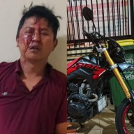 Warga Setro Bonyok, Maling Motor Dihajar Warga Sebelum Diamankan Polsek Genteng