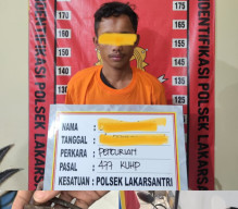 Polsek Lakarsantri Tangkap Pelaku Curanmor, Eksekusi di Minimarket Dihajar Warga 