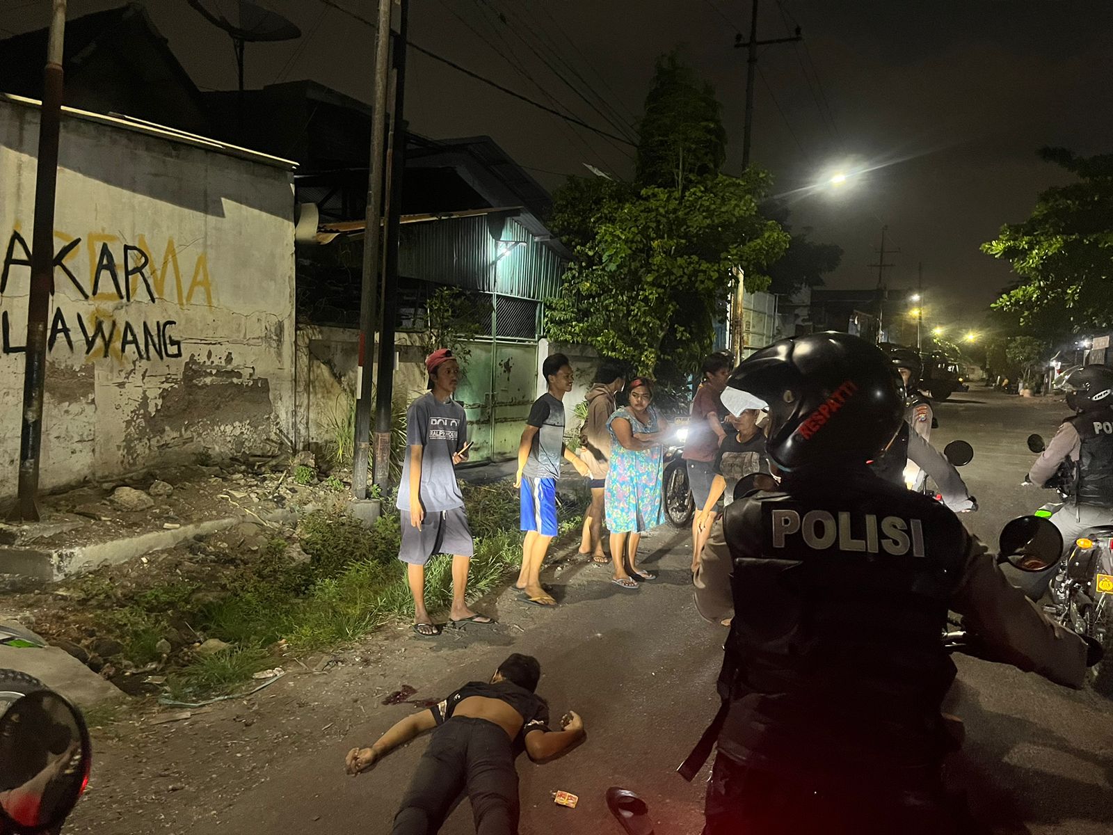 Gengster saat diamankan Polrestabes Surabaya