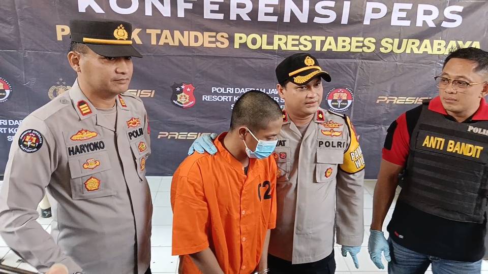 Pelaku begal dibekuk Reskrim Polsek Tandes Surabaya