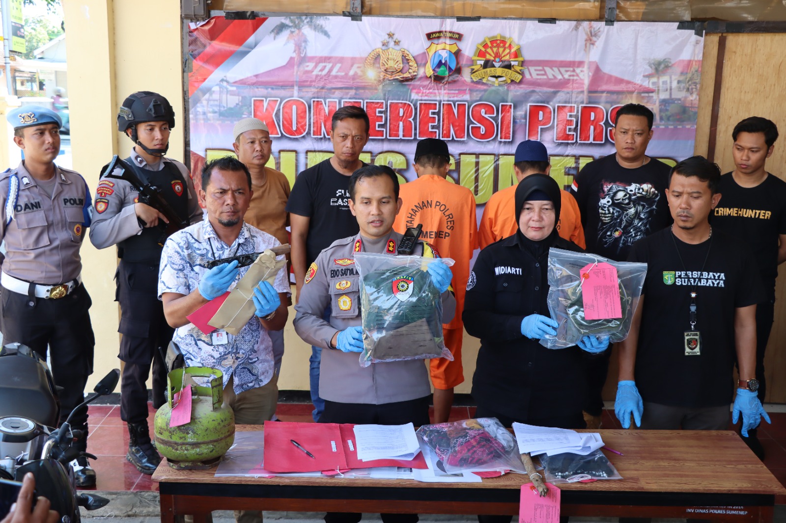 Polisi pamerkan pelaku Pembunuhan berinisial K, ditangkap Satreskirim Polres Sumenep