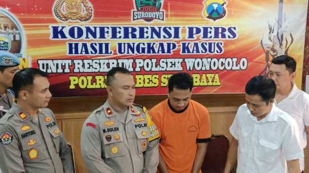 Kapolsek Wonocolo pamerkan pelaku pencurian