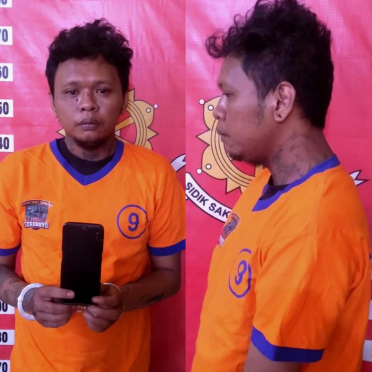 Jambret HP yang dibekuk Polsek Lakarsantri Surabaya
