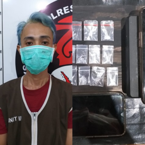 Pelaku pengedar narkotika dan barang bukti di Surabaya