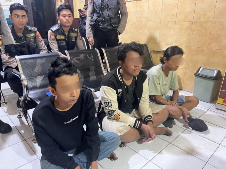 Tiga anggota gengster Utara yang diamankan polisi