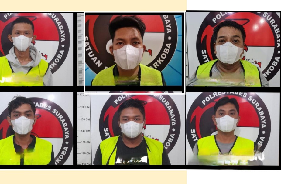 Pelaku yang diamankan Polrestabes Surabaya