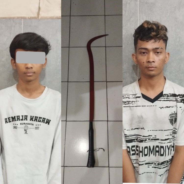 Dua dari tiga pemuda gengster jadi tersangka