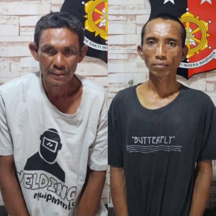 Pencuri motor, Daru Sucahyo (43) dan Ambyah (43).