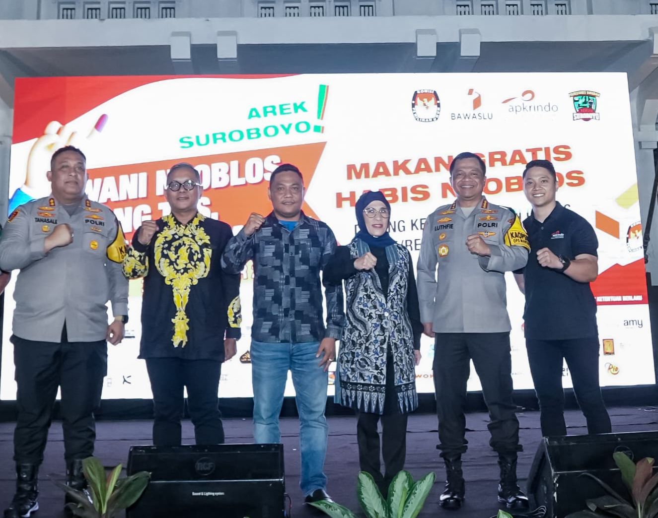 KPU, Kapolrestabes Surabaya dan Kapolres Tanjung Perak