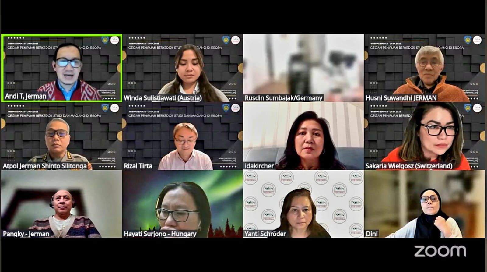 Webinar edukasi bertajuk “Cegah Penipuan Berkedok Studi dan Magang di Eropa”.
