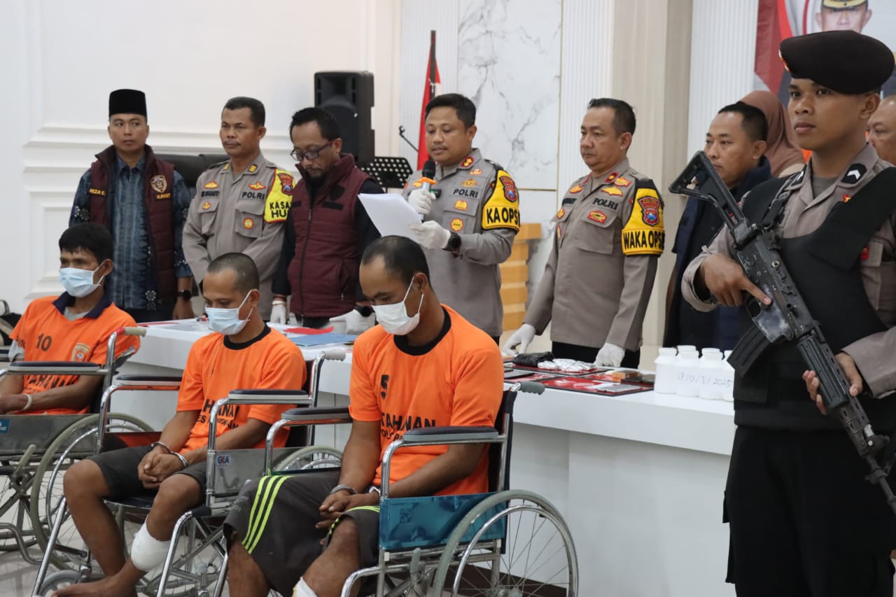 Para pelaku di Polres Pamekasan