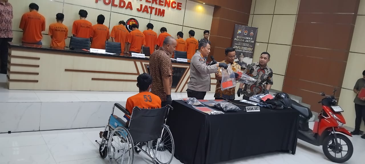 11 pelaku Curanmor di Polda Jatim