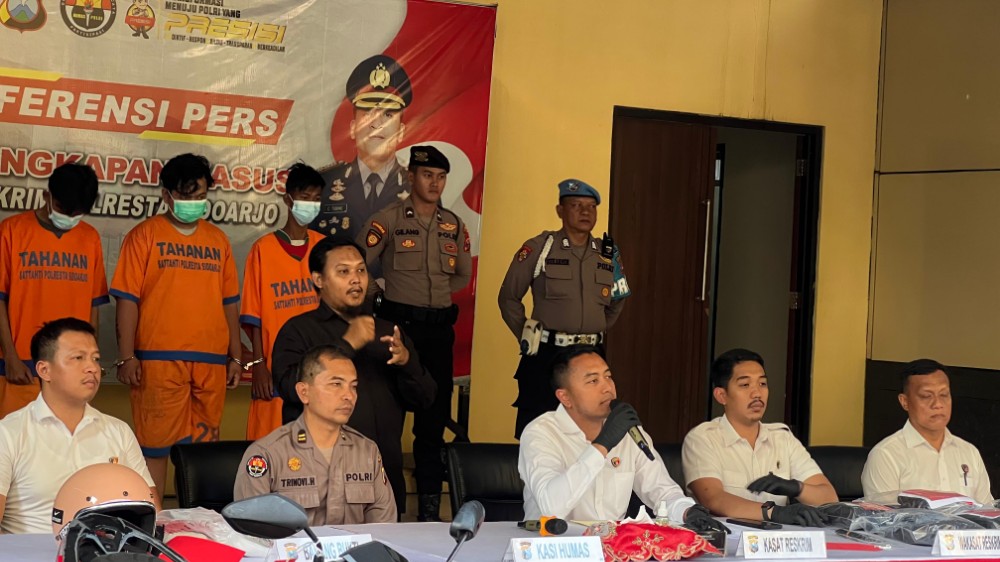 Pelaku pengeroyokan di Polres Sidoarjo 