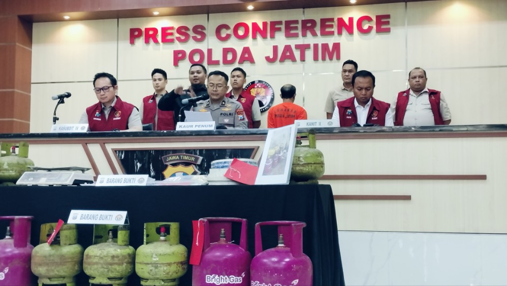 Ditreskrimsus Polda Jatim ungkap Kasus LPG oplosan 