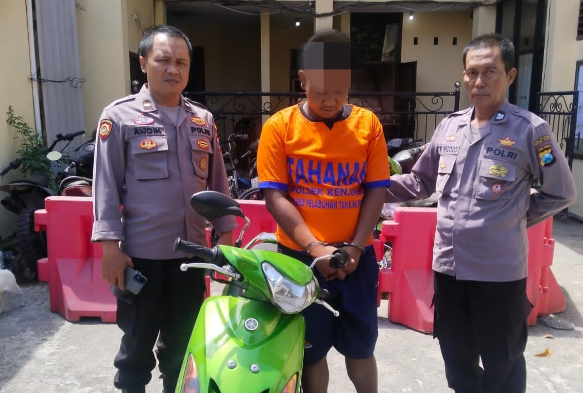 Pelaku curanmor diapit anggota 