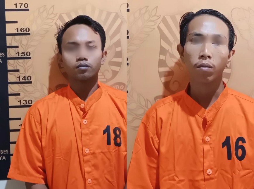 Pelaku dan penjual motor curian di Polsek Tandes Surabaya 