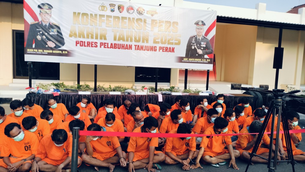 Puluhan Pelaku kejahatan di Polres Tanjung Perak Surabaya 