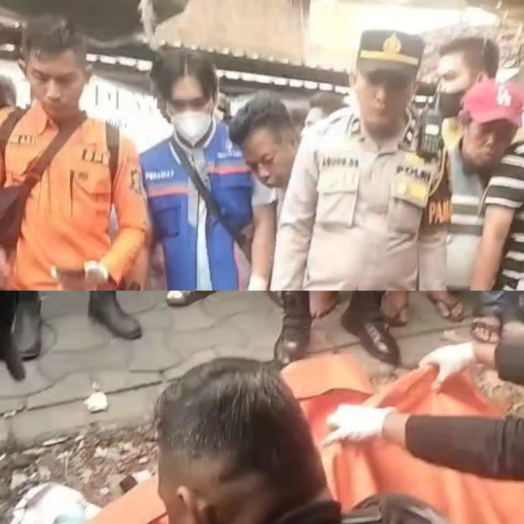 Petugas evakuasi jenazah korban pembacokan 