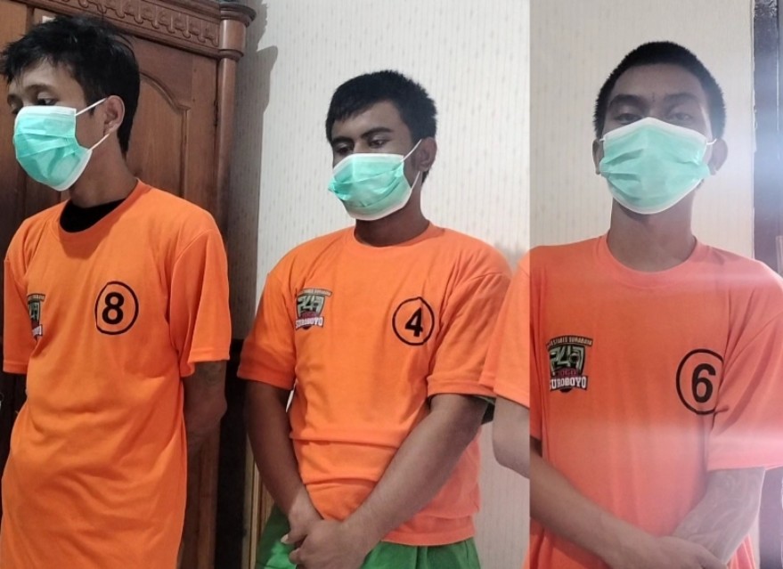Tiga pelaku curanmor di Polsek Wonocolo yang merupakan Residivis 