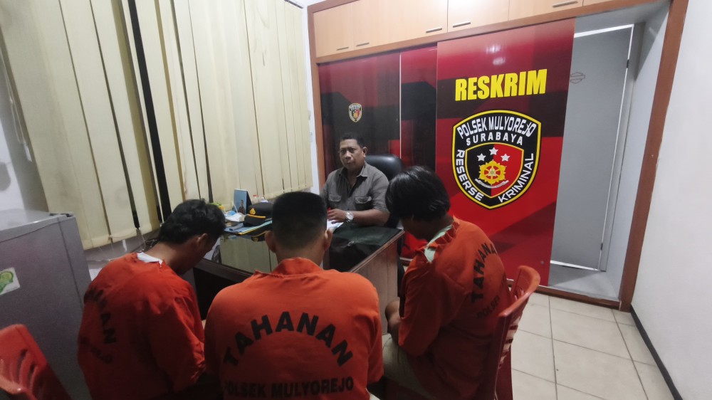 Tiga pelaku pengeroyokan anggota Polisi Mulyorejo Surabaya