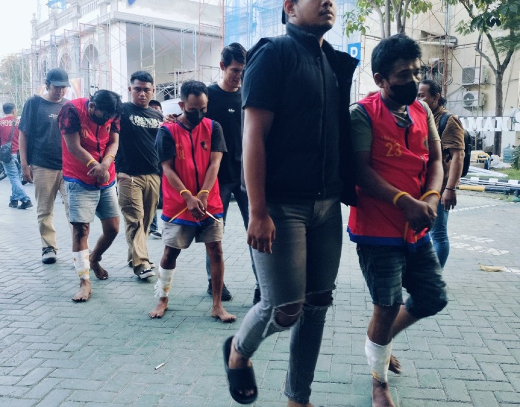 Tiga pelaku curanmor di Polrestabes Surabaya