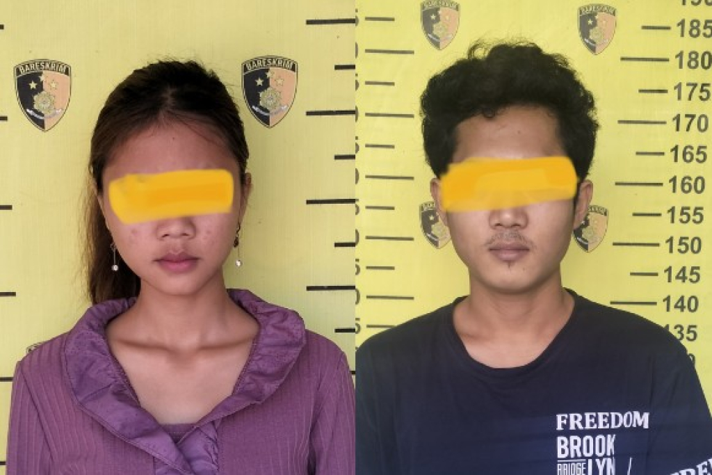 Pasutri yang diamankan Polsek Wonocolo Surabaya