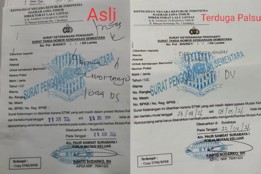 Surat mutasi keluar masuk kendaraan