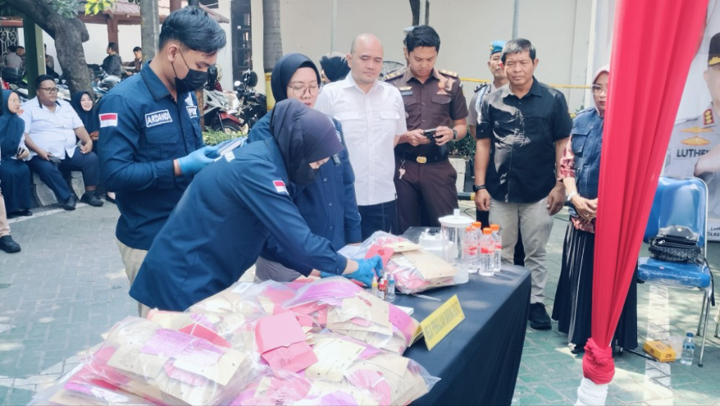 Pemusnahan barang bukti narkoba di Polrestabes Surabaya