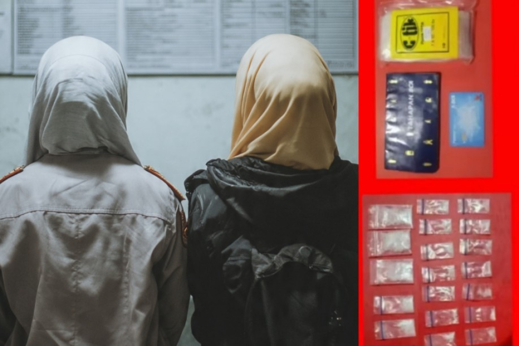 Barang bukti sabu dan Foto ilustrasi
