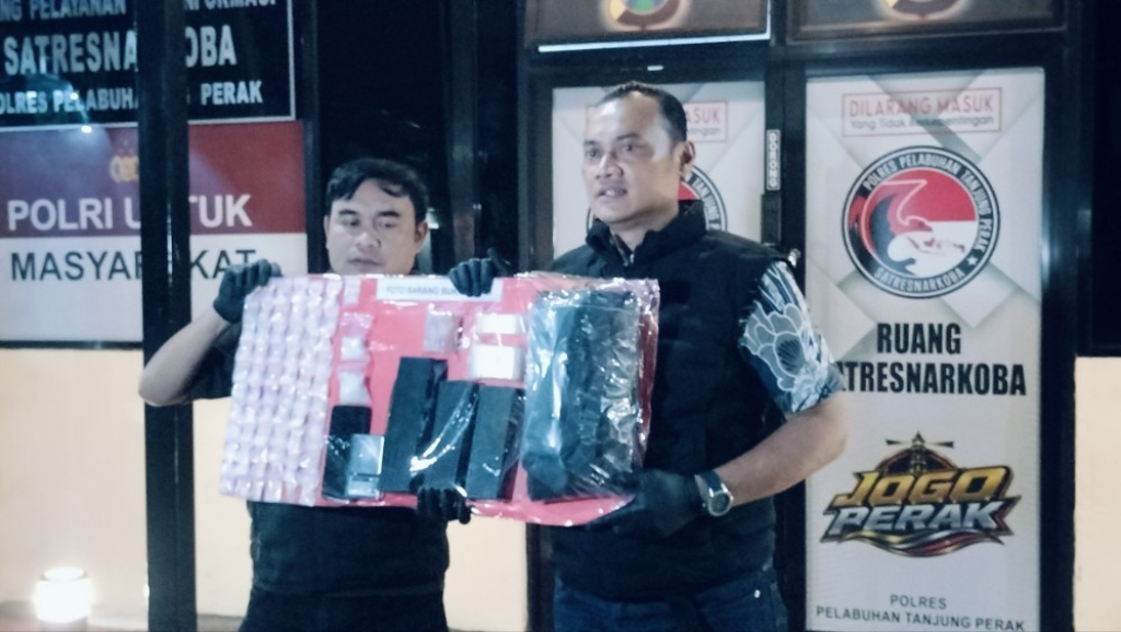 Polres Tanjung Perak Surabaya Sita 672 Poket dari Pengedar Benteng Dalam