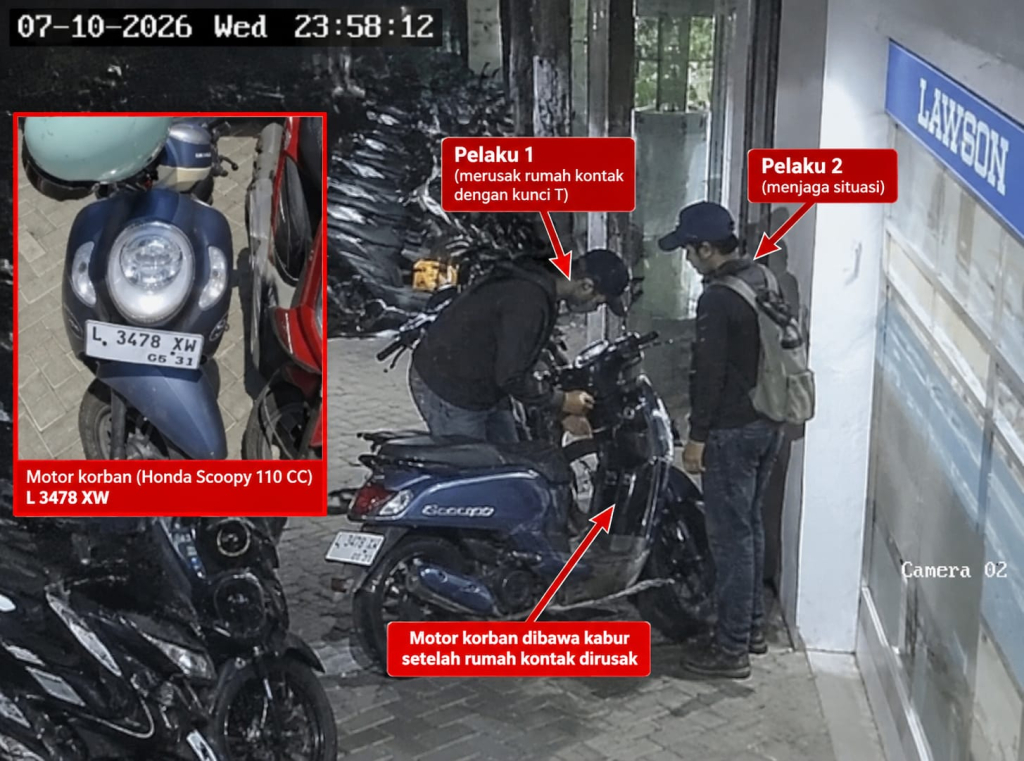 Motor korban yang Raib