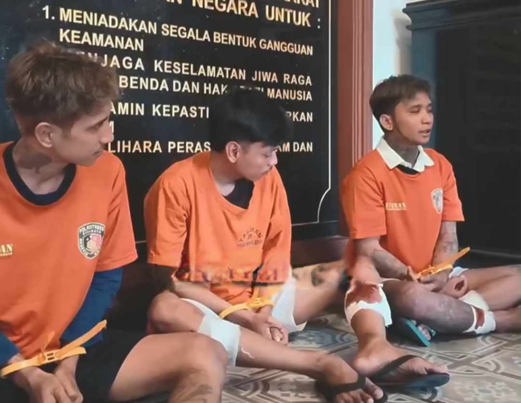 Tiga pelaku curanmor di Polrestabes Surabaya